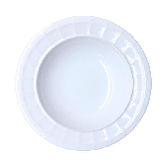 Plato hondo solaris blanco 22.5cm
