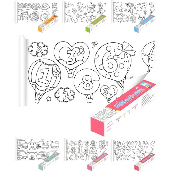 Rollo de papel de colorear 300×30 cm