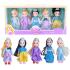 Muñecas chicas princesas x5 en caja 16cm