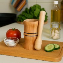 Mortero de madera 6×10 cm