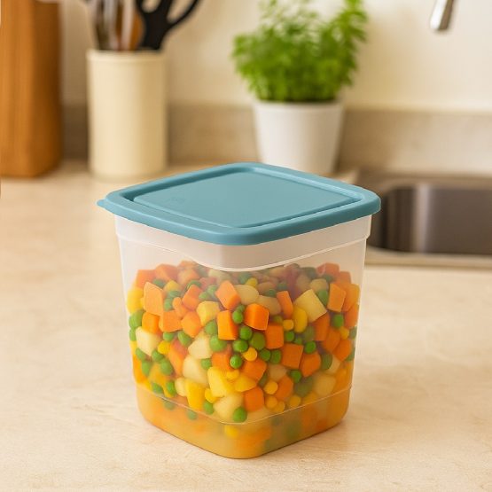 Tupper de plastico cuadrado con tapa 3.75 litros