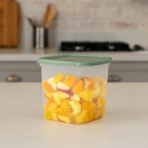 Tupper de plastico cuadrado con tapa 625 ml