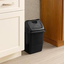 Papelera de plastico con basculante 3.75 litros 17x17x27 cm