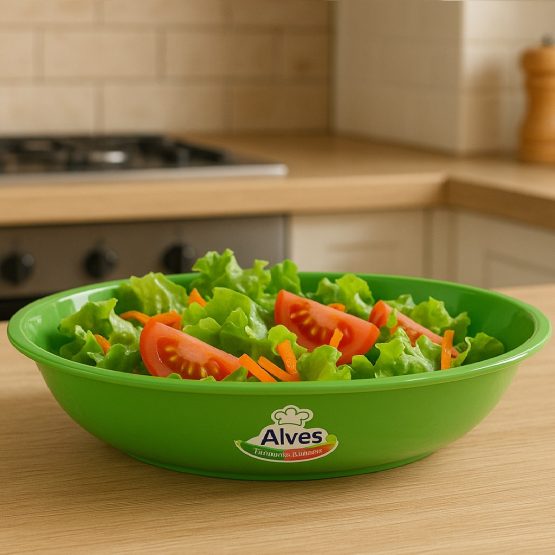 Ensaladera plastico acanalada 1.9 litros 30x24x5 cm