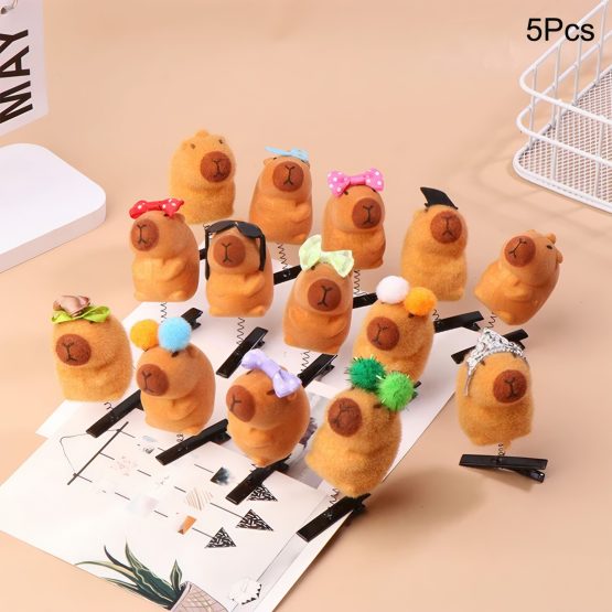 Capibara con pinza para pelo