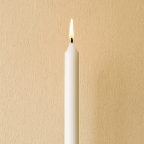 Vela blanca fina x unidad 12.5 cm