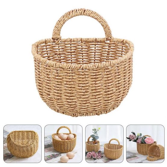 Cesto de ratan colgante 17x13x10 cm