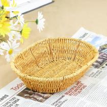 Panera plastica simil ratan grande 27x18x6 cm