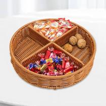 Organizador red 4 divisiones simil ratan 28×6 cm