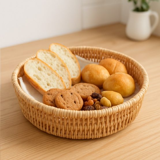 Panera redonda simil ratan 20×5 cm