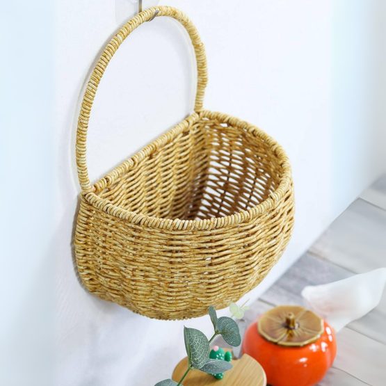 Cesto oval ratan para colgar grande 18.5x13x12 cm