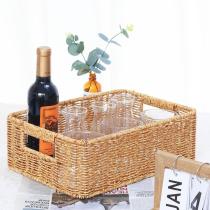 Organizador rectangular ratan mediano 36x26x12 cm
