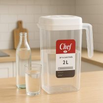 Jarra cuadrada 2 litros con tapa