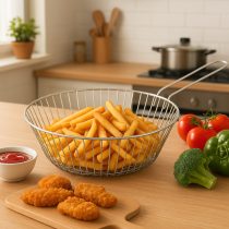 Cesto de acero para sarten 24cm 7x24x37 cm