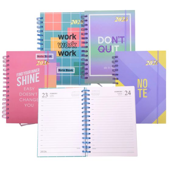 Agenda 2026 tapa dura con espiral