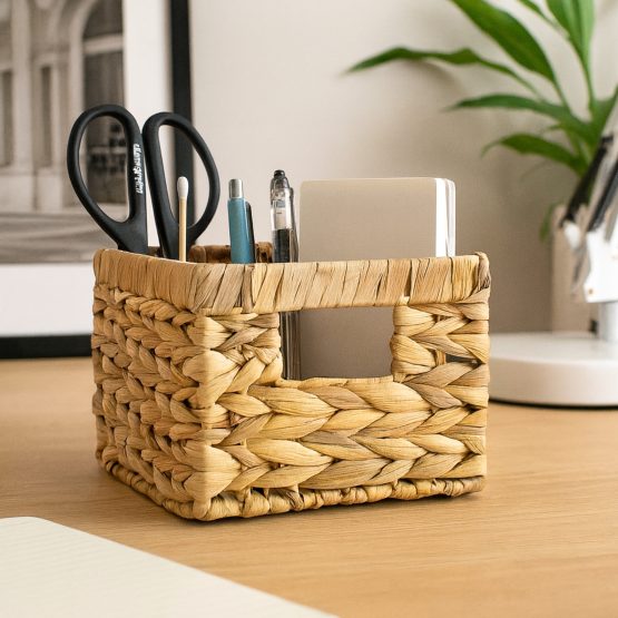 Organizador chico fibras naturales 29x14x18 cm