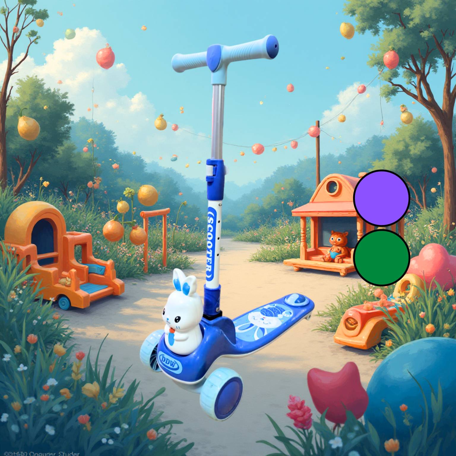 Monopatin con conejito