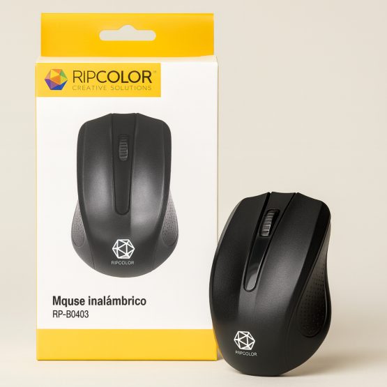 Mouse inalambrico negro y azul