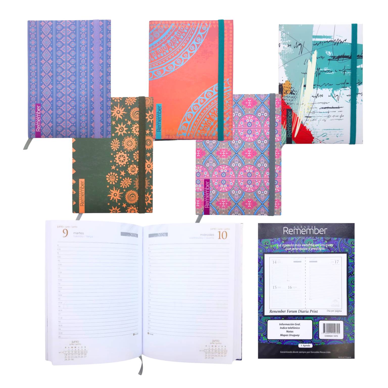 Agenda remember forum diaria print 2026 1870 14×19.5 cm