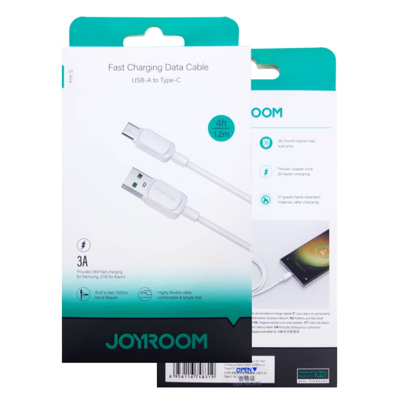 Cable tipo c joyroom 3a 1.2m