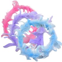 Corona de plumas con luz