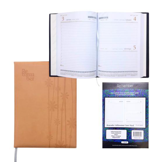 Agenda remember millenium diaria hard 2026 1900