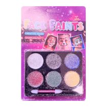 Pintura para cara 6 colores glitter