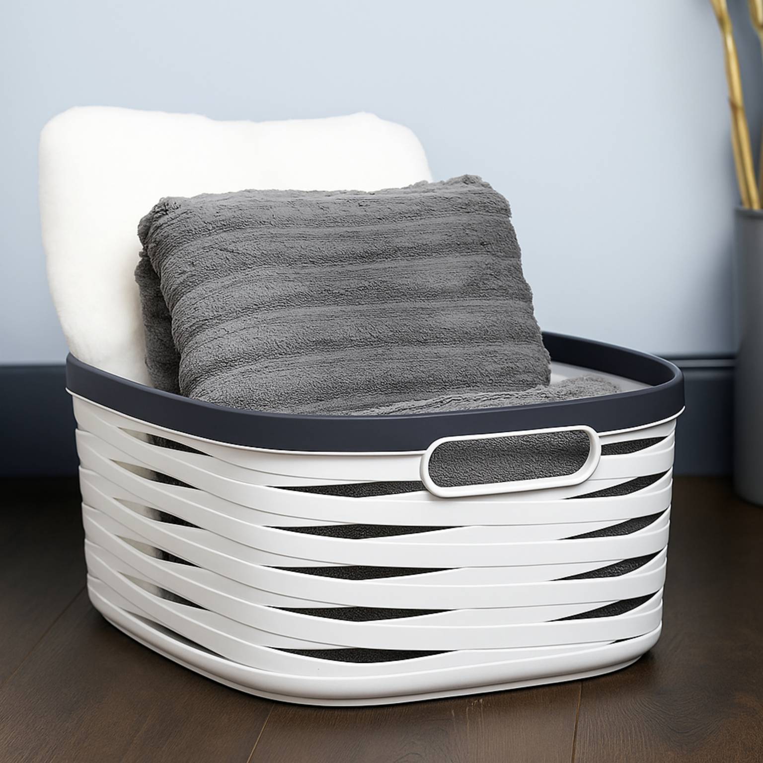 Organizador cesto con asas 44x31x16.5 cm