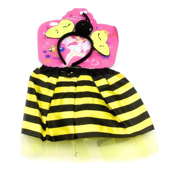 Alitas abeja con pollera tiara y varita 33×27 cm