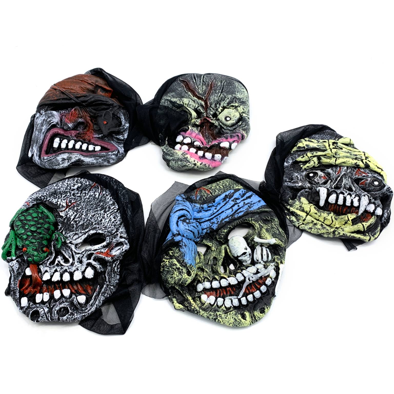 Mascara de goma con tela atras 29cm