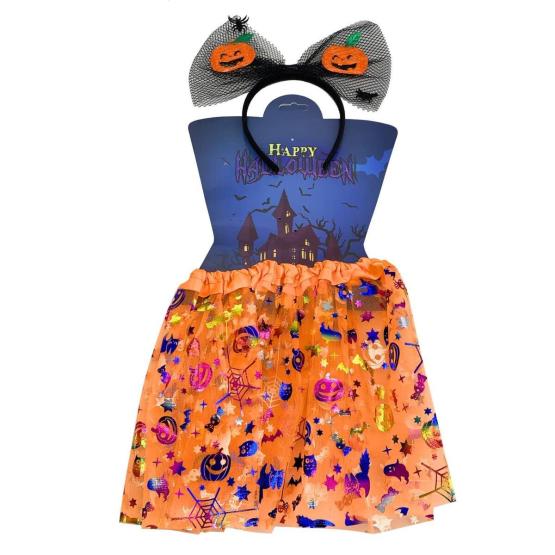 Disfraz pollera y tiara halloween 30cm