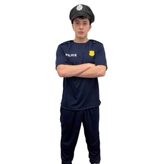 Disfraz policia con gorro