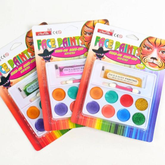 Pintura para cara 8 colores con brillo