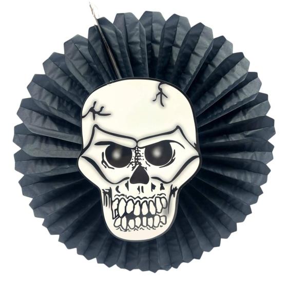 Adorno calavera colgar papel plegable 22.5cm