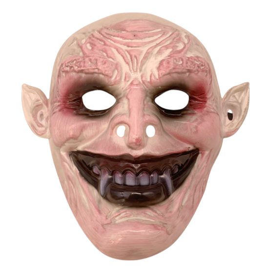 Mascara plastico blanca con colmillos 16×24 cm