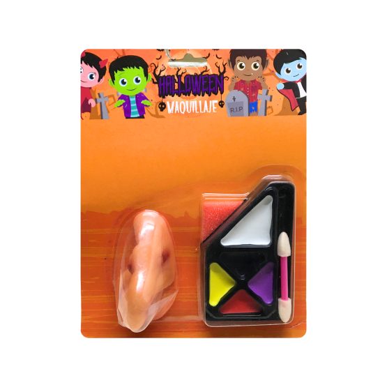 Pinturas para rostro + nariz de bruja