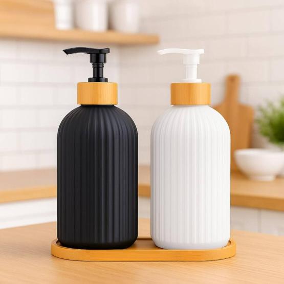 Dispensador de jabon textura rayas 500ml