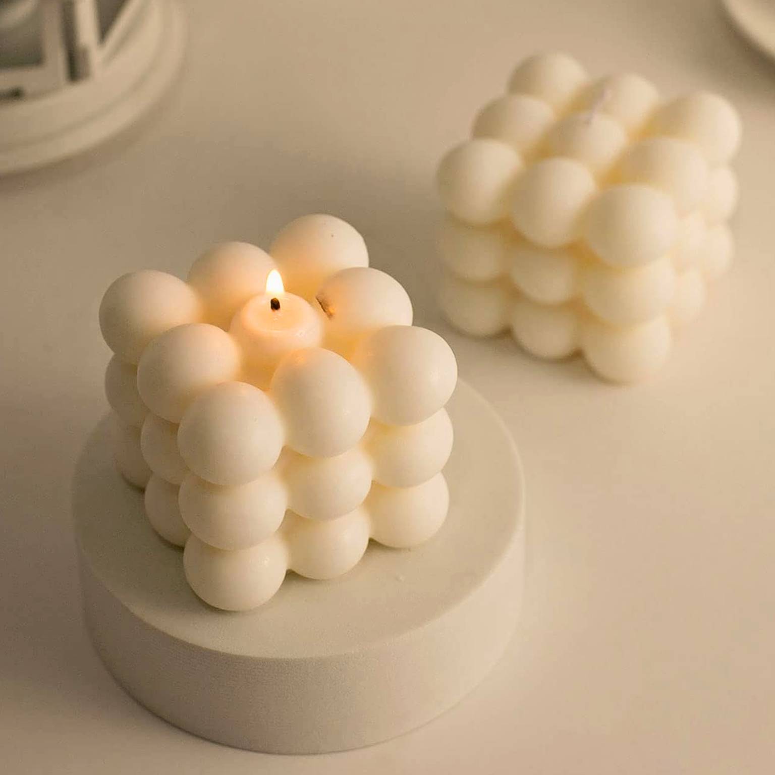 Vela aromatica burbujas 6x6x5.5 cm