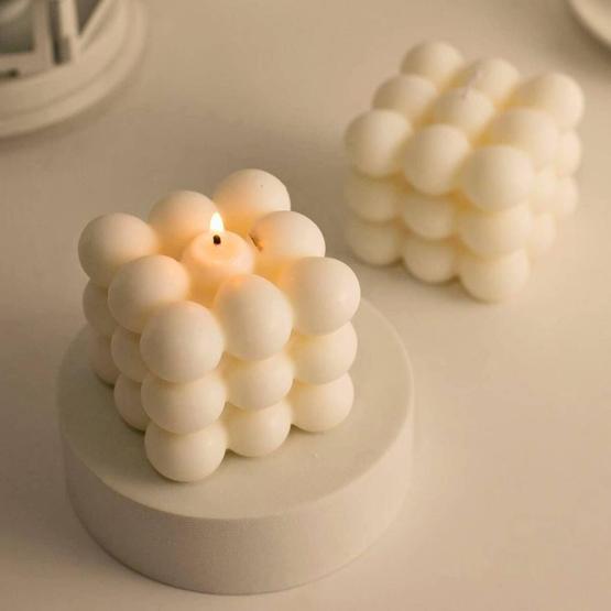 Vela aromatica burbujas 6x6x5.5 cm