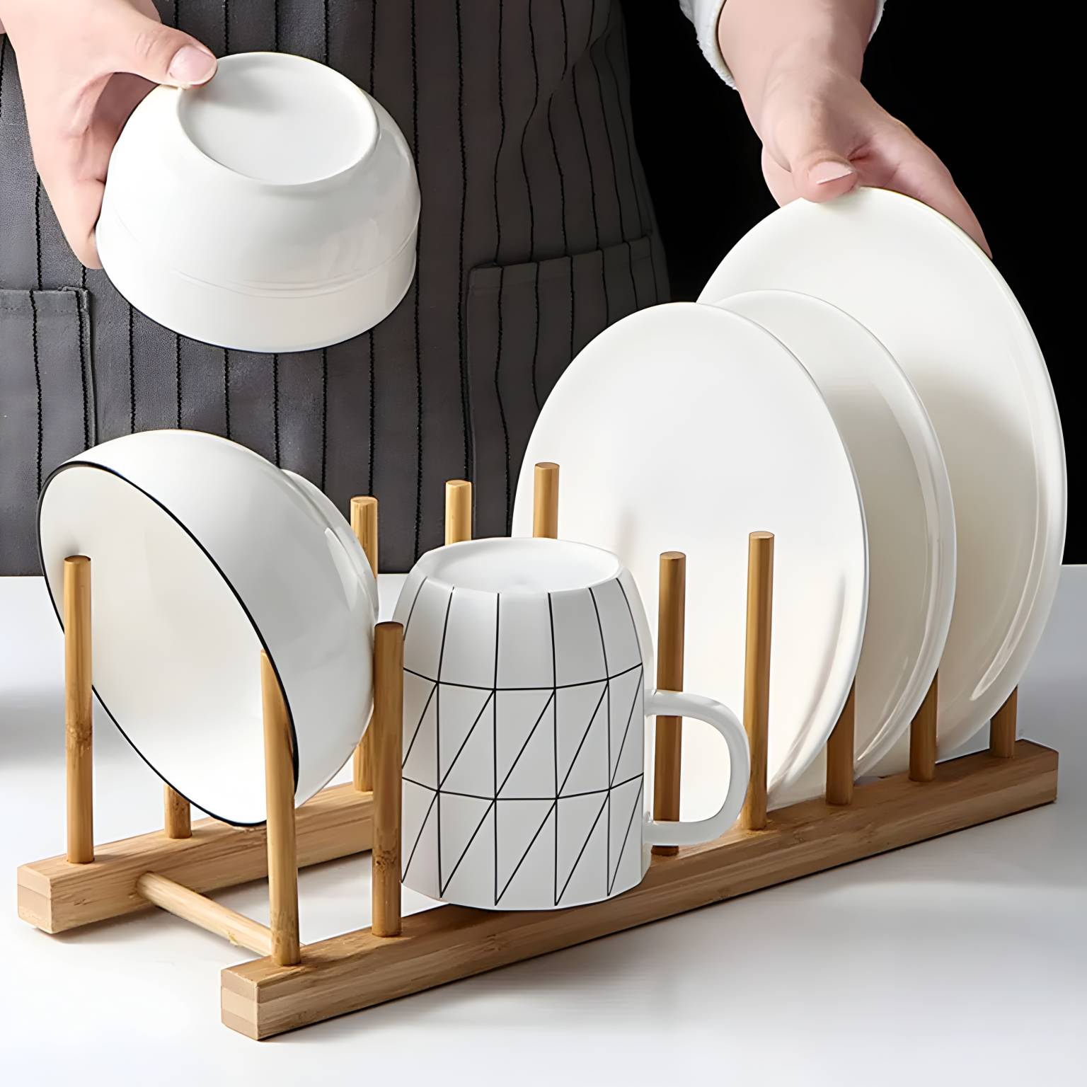 Organizador de madera multiuso 12x29x11.5 cm