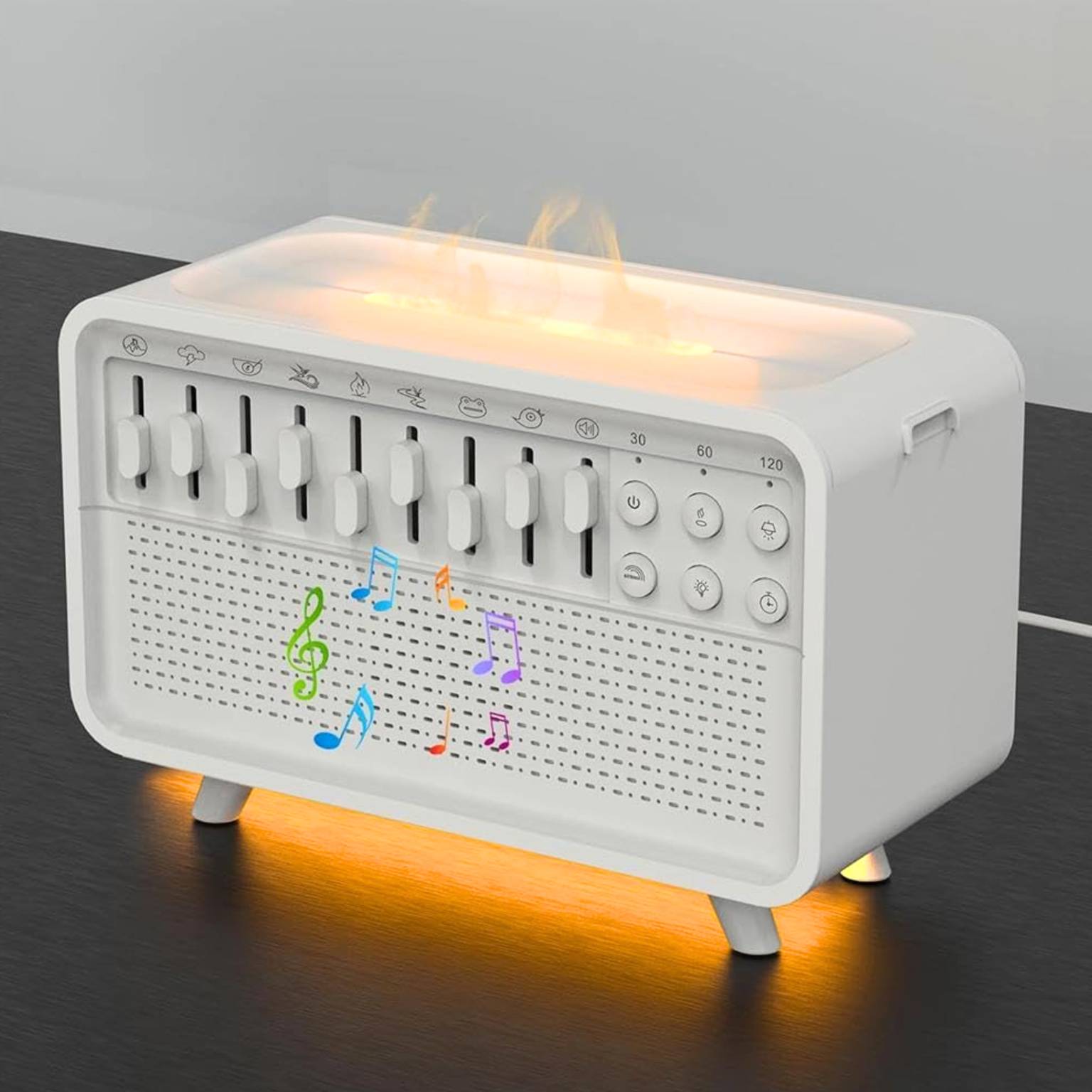 Humidificador/difusor de sonidos 22.5x17x11.5 cm