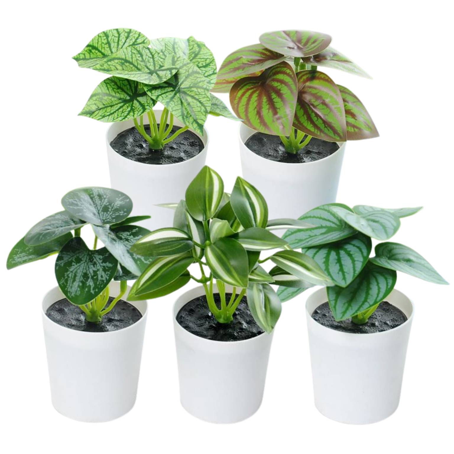 Planta artificial maceta blanca 11cm