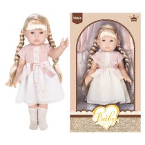 Muñeca en caja dorada 28x12x47 cm