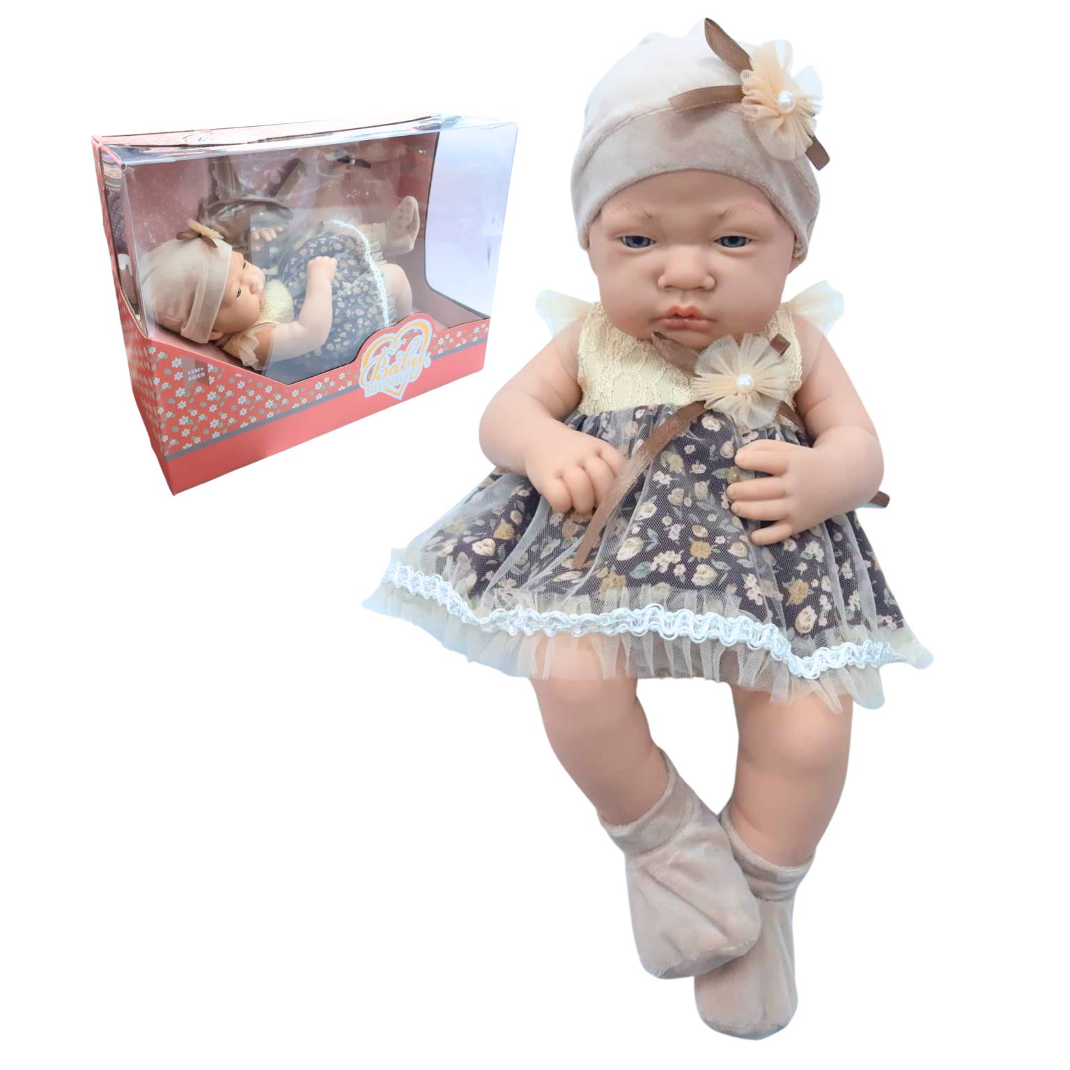 Bebote en caja con muda de ropa 40x18x31 cm