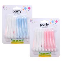 Vela dos colores pastel