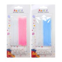 Vela larga dos colores con brillos