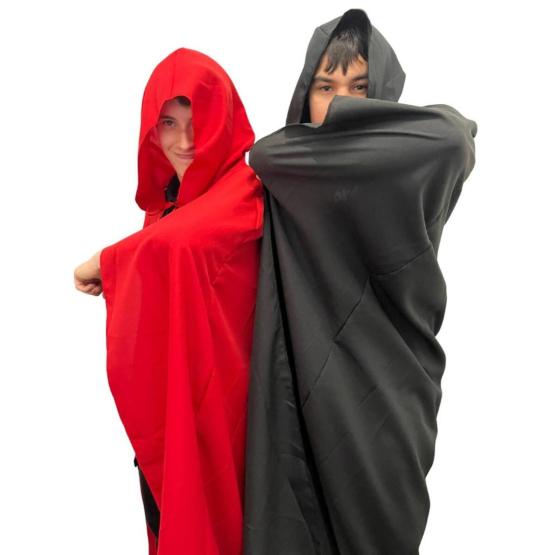 Capas roja o negra adulto
