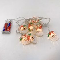 Luces led x10 papa noel calidas a pilas 4.5×200 cm