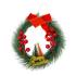 Adorno navideño puerta corona 20cm con moña
