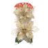 Adorno navideño flor x2 en bolsa 17cm